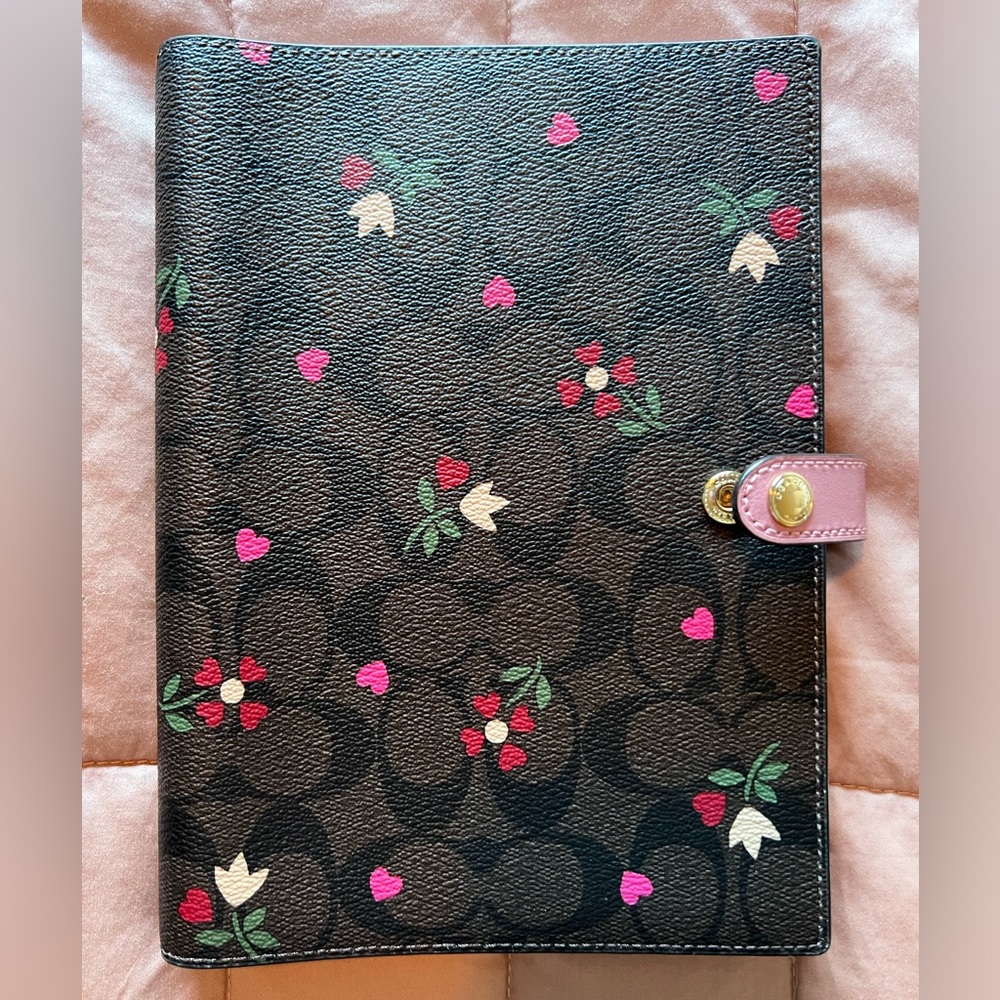 Coach notebook cover with original notebook